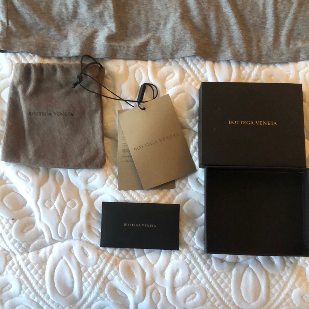 Bottega Veneta box and card holder dust bag